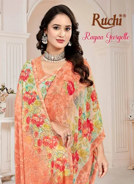 Ragaa Georgette 29 By Ruchi Printed Casual Wear Saree Wholesale Market In Surat With Price